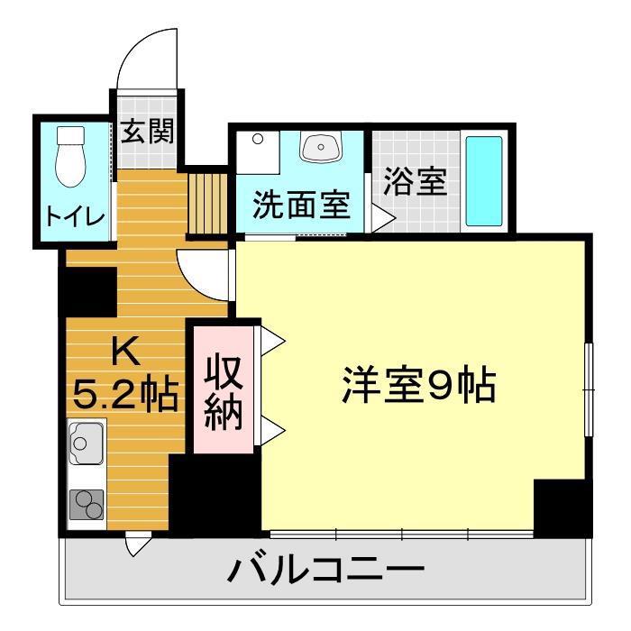 EQUILIBRIOビル(1K/8階)の間取り写真