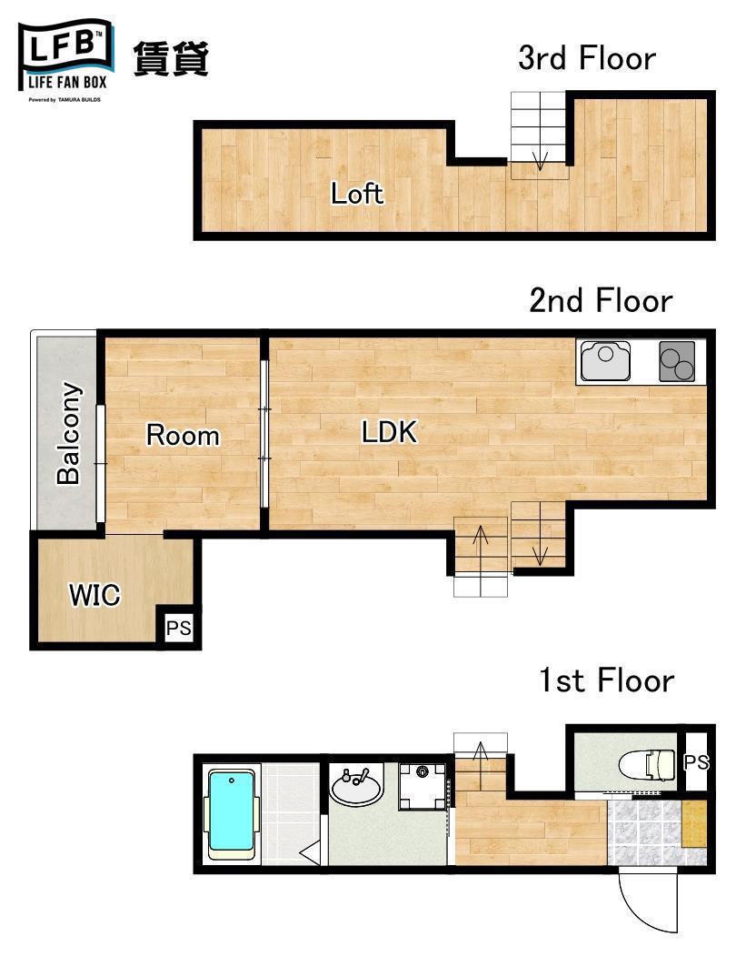 LFB APARTMENT平井A(1LDK/2階)の間取り写真