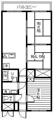 ゆとり202(3LDK/2階)の間取り写真