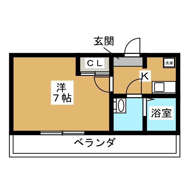 プロシード追浜(1K/2階)の間取り写真