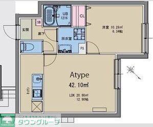 MAXIV CITY文京小石川(1LDK/2階)の間取り写真