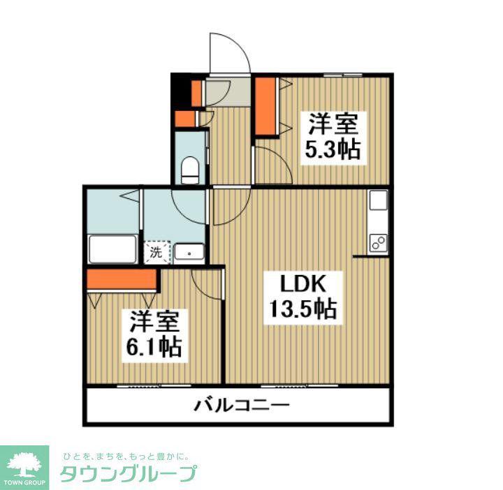BONBONNIERE DUE(2LDK/1階)の間取り写真