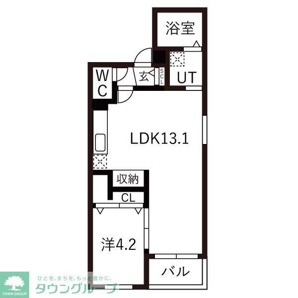 DEVELD荒子(1LDK/3階)の間取り写真