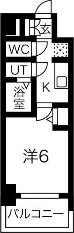 メイクス今池02(1K/3階)の間取り写真