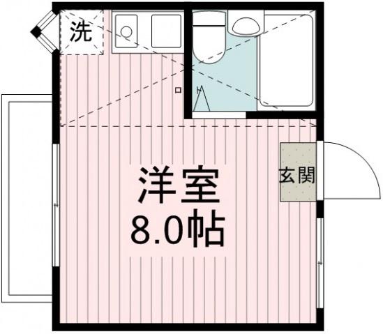 レザヴィ(ワンルーム/2階)の間取り写真