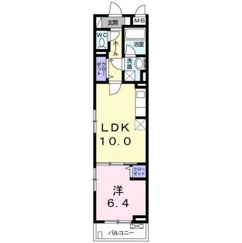 イーストヒルズIII(1LDK/2階)の間取り写真
