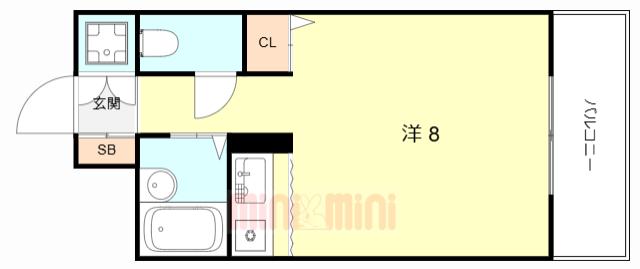 NEWCITY MANTION(ワンルーム/4階)の間取り写真
