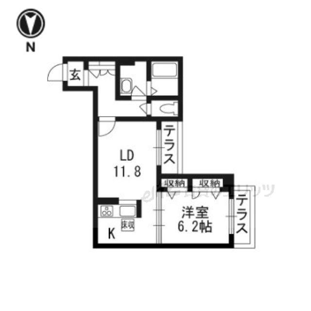 MASTCOURT茨木(1LDK/1階)の間取り写真