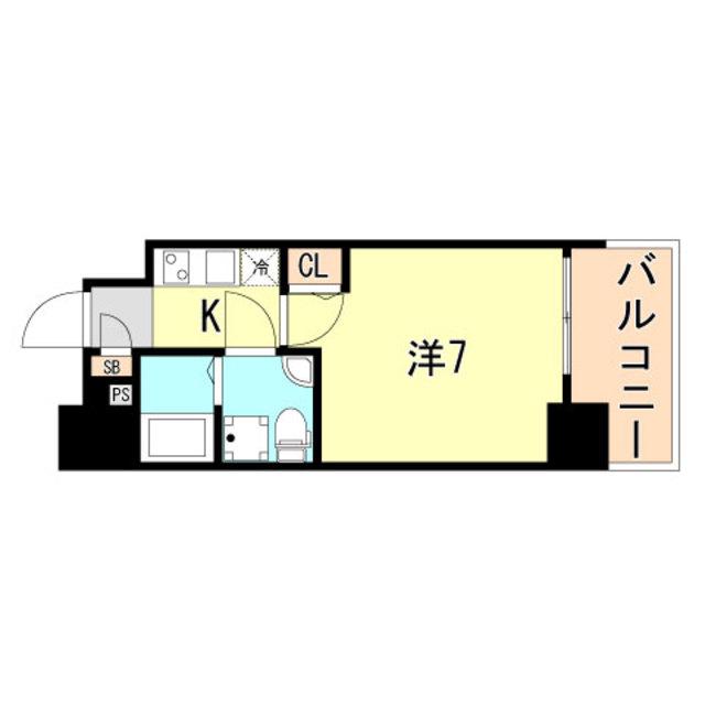 セレニテ神戸西クレア(1K/6階)の間取り写真