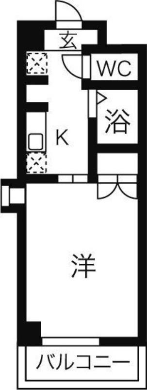 エトワール烏森(1K/3階)の間取り写真