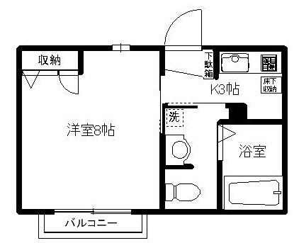 グリーンステージ南荻窪(1K/1階)の間取り写真