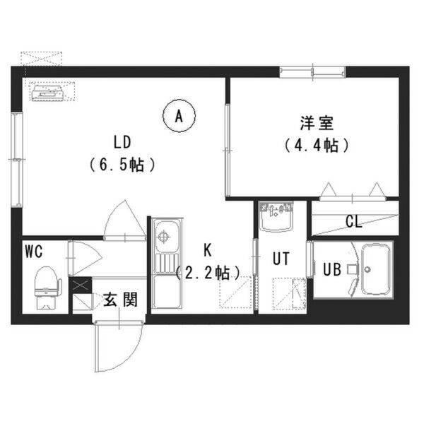 ルチアーノ発寒南(1LDK/2階)の間取り写真