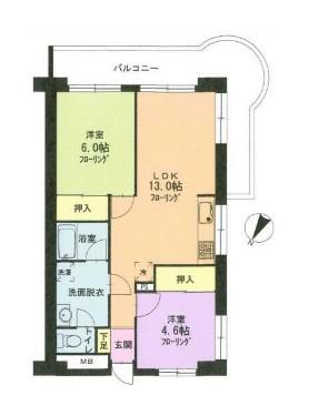 NC FLAT(2LDK/2階)の間取り写真