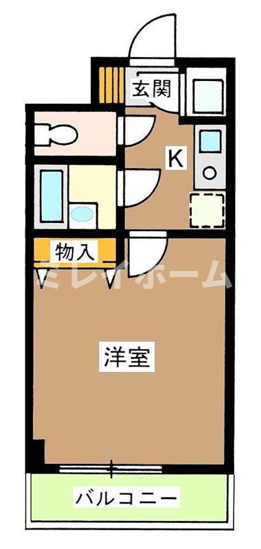 ペレテ雪谷(1K/3階)の間取り写真