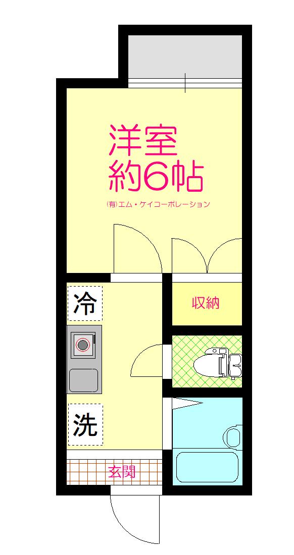 第2コーポ邦(1K/1階)の間取り写真