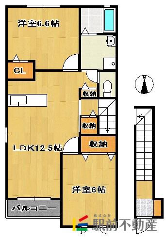 ピュアライヴVII D(2LDK/2階)の間取り写真