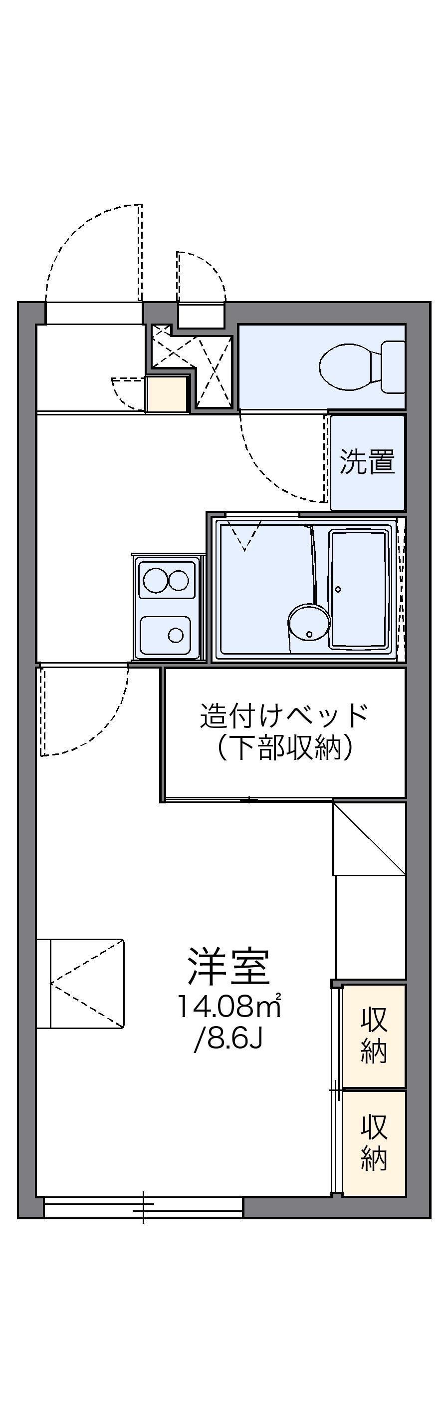 レオパレスいけざわA(1K/2階)の間取り写真