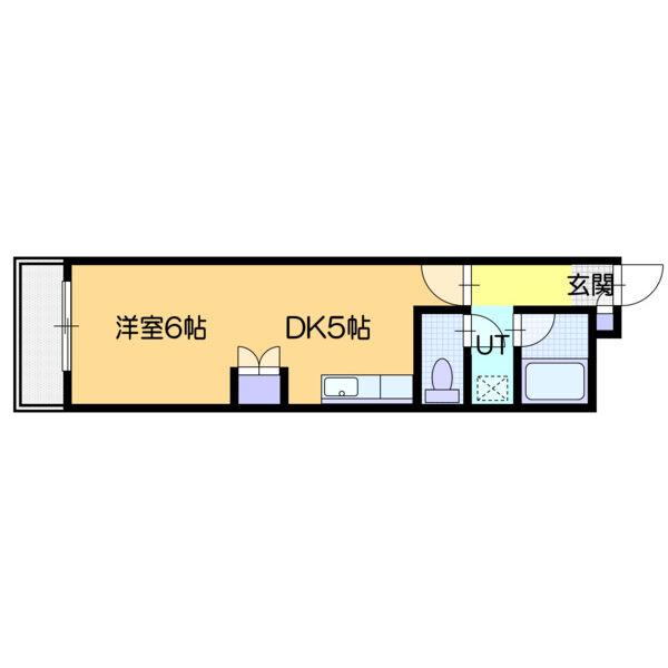 セーフウェイ本郷(1DK/6階)の間取り写真