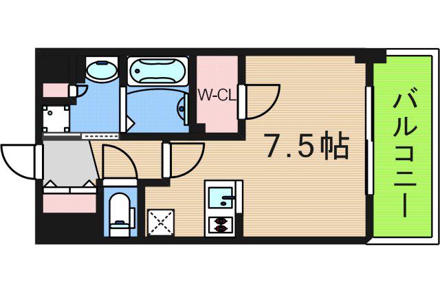 SOFIA住吉大社(1K/5階)の間取り写真