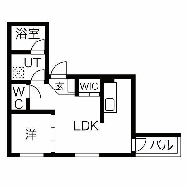 ARIE則武(1LDK/3階)の間取り写真