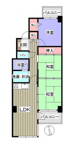 シャルマン千田町(3LDK/10階)の間取り写真