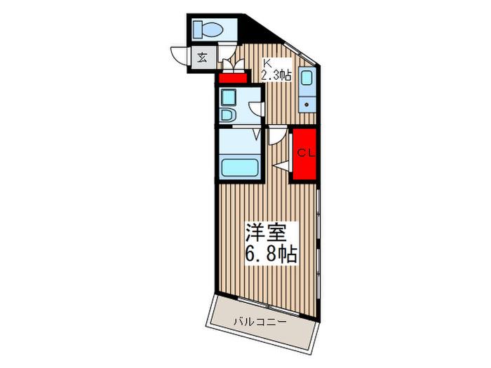 レクセル大宮(1K/3階)の間取り写真