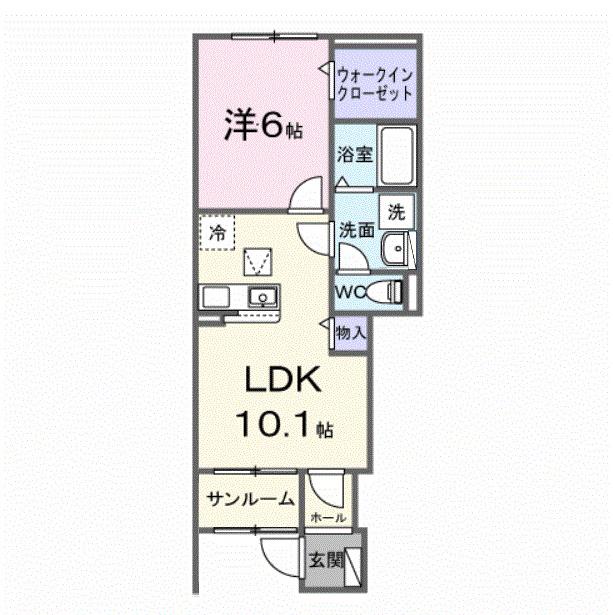 REGALEIRA レガレイラ(1LDK/1階)の間取り写真