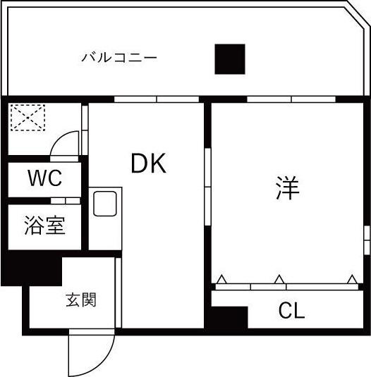 サンビラ大手前(1DK/7階)の間取り写真