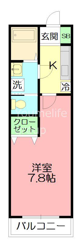 ヴィラ ブラージュ(1K/1階)の間取り写真