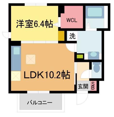 ジョイ カルチュラ(1LDK/1階)の間取り写真
