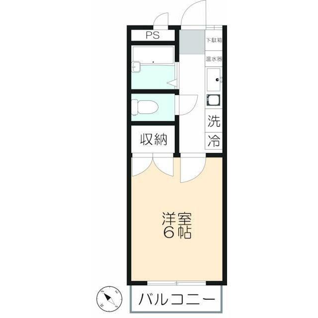 アヴィオンI(ワンルーム/2階)の間取り写真