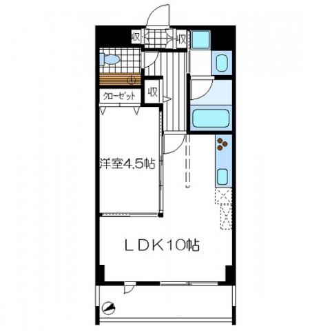 エリーゼ(1LDK/2階)の間取り写真