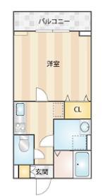 パラッツィナ町屋(1K/1階)の間取り写真