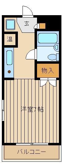 増岡ビル(1K/3階)の間取り写真