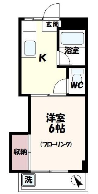 パレーシャル(1K/3階)の間取り写真