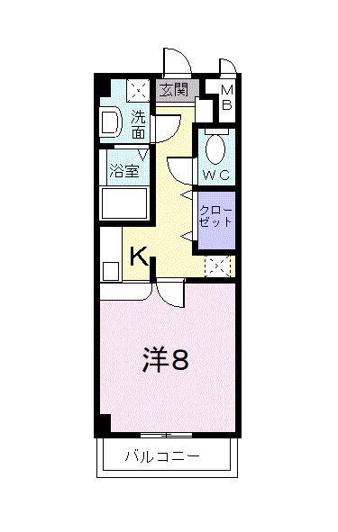 SMALL LUXURY(1K/3階)の間取り写真
