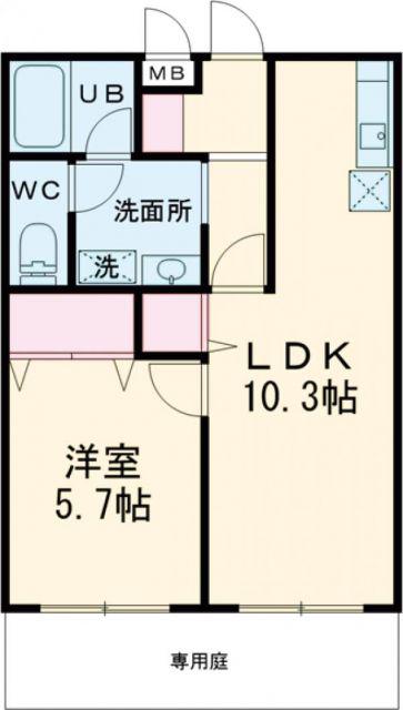 カンターレ鶯谷II番館(1LDK/1階)の間取り写真