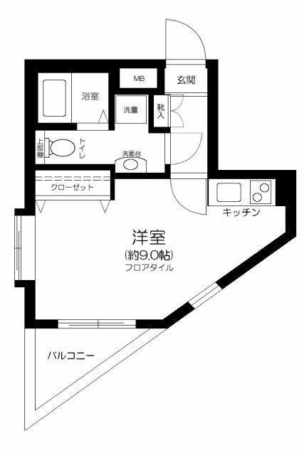 BLESS SETAGAYA(ワンルーム/3階)の間取り写真