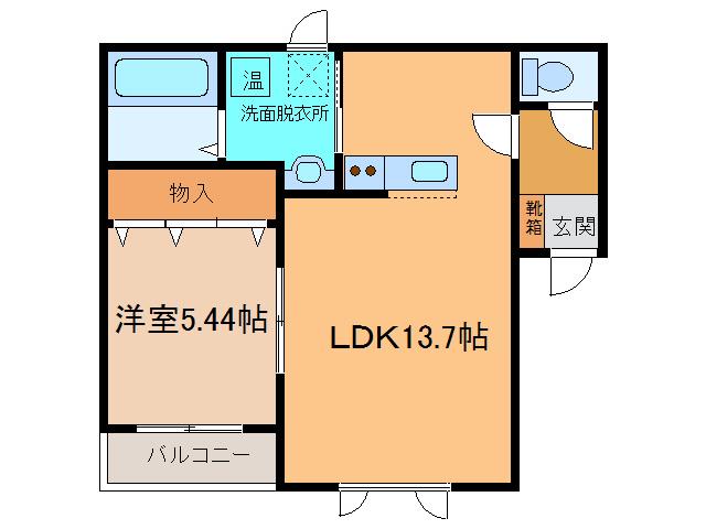 MAISON FLEUR(1LDK/3階)の間取り写真