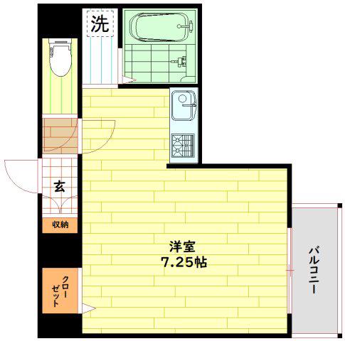 緑橋大発マンション(ワンルーム/4階)の間取り写真