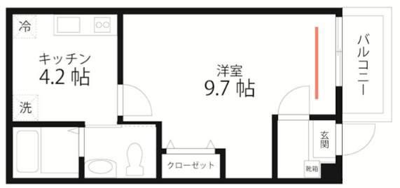 QUIET CRAB HOUSE MIX 羽田(1K/1階)の間取り写真