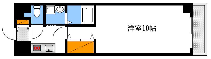 GRACE PARK CITY(1K/2階)の間取り写真