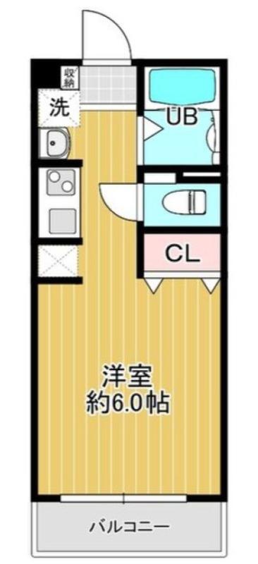 アーク吹田(ワンルーム/3階)の間取り写真