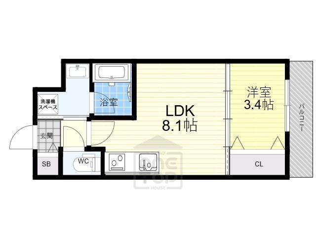 TOM-SOYA(1LDK/1階)の間取り写真
