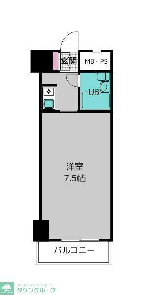 ライオンズマンション御徒町第2(1K/7階)の間取り写真