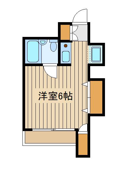 グレース東和(ワンルーム/6階)の間取り写真