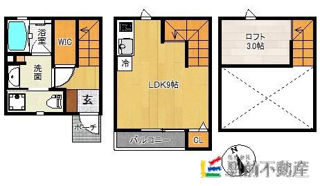 WORKSKRM (1SK/1階)の間取り写真
