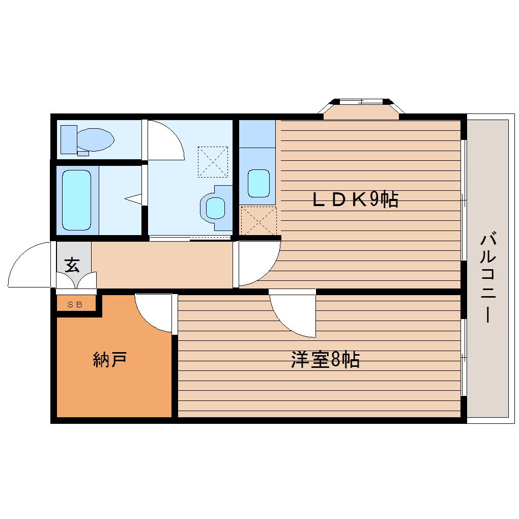 CADOG LILY(1LDK/3階)の間取り写真