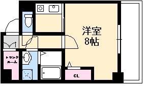 ヌーベルひらいち(1K/5階)の間取り写真