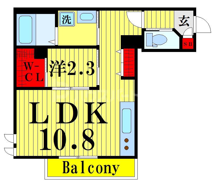 へーベルメゾン森下(1LDK/2階)の間取り写真